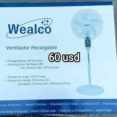 Ventiladores Recargables de Pedestal en venta - Img 124447168