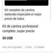 Kit completo de battenders.cantina nuevo impecable - Img 45835337