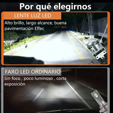 bombillos Y6  de lupa LED con base H4 en 30 usd la pareja interesados al 52528132 - 3/3