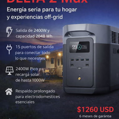 Estación portátil DELTA 2 Max – 2400W / 2048Wh - Img 122181158