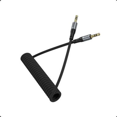 Cable de audio AUX negro de 1,5 m con conectores de 3,5 mm - Hoco UPA33 🌐 $1.59 - 2/6