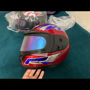 Vendo 2 cascos rojos integrales doble cristal visor resistentes y cómodos - Img 56349391