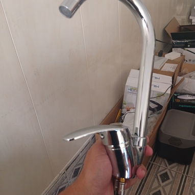 Llave mezcladora cuello de ganso de fregadero - 2/3