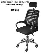 Sillas para oficina de espaldar de malla y cabezal  (nuevas selladas en caja)⭐️Domicilio Incluido⭐️ - Img 56505576