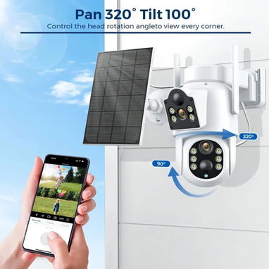 Cámara Solar inteligente 2 lentes 4K Wifi - 2/6