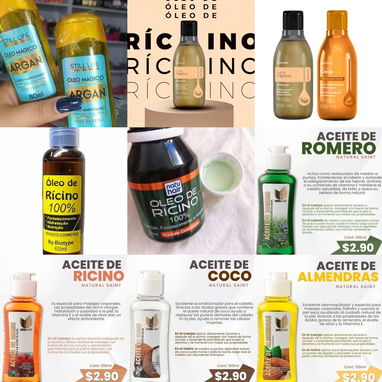 ✅Aceites corporales y capilares, aceite de ricino, coco, rosa mosqueta, almendras, recino, vaselina ✅ - 2/3