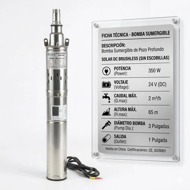 Bomba Sumergible Solar 350w/24v de Pozo Profundo CR-Turbo $ 160 USD💵 - 4/4