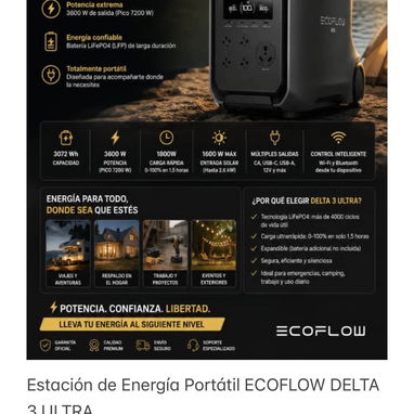 🔋 ESTACIONES DE ENERGÍA ECOFLOW ✨ Nuevas | 🚚 Entrega inmediata - 6/8