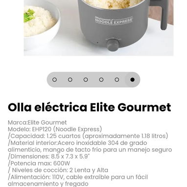 Olla eléctrica Elite Gourmet Marca:Elite Gourmet - 6/6