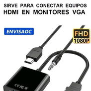 ADAPTADOR HDMI-VGA CON AUDIO Y ALIMENTACION EXTERNA . TENGO MENSAJERIA POR UN CONTO EXTRA - Img 57701662