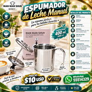 ESPUMADOR DE LECHE MANUAL, NUEVO EN SU CAJA, FACTURA Y GARANTÍA. VARIEDAD DE ÚTILES DEL HOGAR - Img 57976584