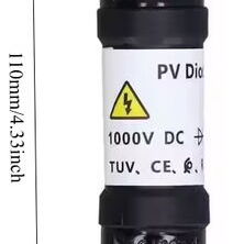 Fusible Fotovoltaico MC4 en linea 20A, 1000V DC para proteccion de paneles solares de corrientes inversas - 3/4