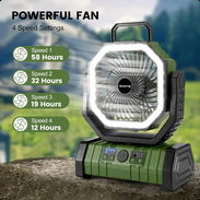 Ventilador portátil F6 con luz LED 20000mAh - Img 56296986