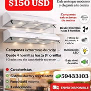 *wa.me/59433103* *✨️🤍🤍🤍#CAMPANAS #EXTRACTORAS DE #COCINA,ELIMINA GRASAS,VAPORES Y OLORES. Marca "WAELCO" *BLANCAS-COC - Img 56013479