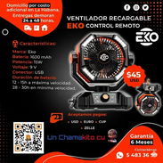 💲45💲 VENTILADOR RECARGABLE EKO. MENSAJERÍA CON FACTURA Y GARANTÍA. TLF 54833699 - Img 51806028