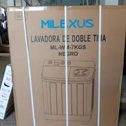 Lavadora doble tina milexus 7 kg negro 165 usd - Img 55756017
