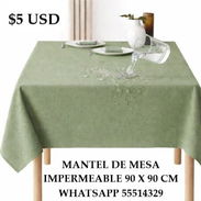 MANTEL DE MESA IMAPERMIABLE 90 X 90 CM, ENTREGA DE FACTURA, VARIEDAD DE ÚTILES DEL HOGAR, ETC - Img 54864549