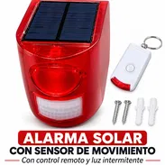 Alarma con panel solar y sensor de movimiento incluye mando a distancia - Img 58483250