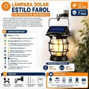 Lampara solar estilo farol - Img 56416332