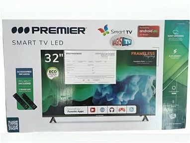 Smart-TV de 32" PREMIER Con 2 mandos, Soporte para la pared, nuevo - Img main-image