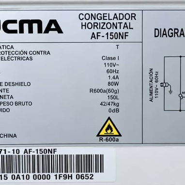 Nevera horizontal de 5 pies AUCMA nueva - 4/4