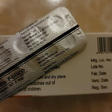 ⚕️- Acido Folico 5mg, 1 Tira de 10 Tableta -⚕️ - Img 87579738