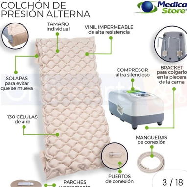 Colchón de presión alterna - colchón antiescaras hasta 130kg.   110 Usd - Img 112206985
