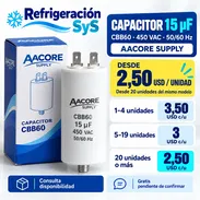 Capacitor 15 µF 450 VAC CBB60 | Desde 2,50 USD - Img 58269876