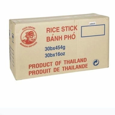 Cock Brand Rice Sticks, 3Mm Wide 454g/16oz (30/Case) - 3/3