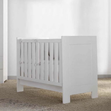 Cuna blanca importada  con colchones, protector y sábanas de regalo - 5/5