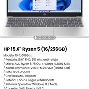 !!Laptop HP 15.6" Ryzen 5 (16/256GB) New selladas en caja/Modelo: 15-fc0093dx!! - Img 45732692