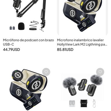 Micrófonos y aros de luz con trípode para creadores de contenido - 4/4
