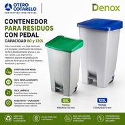 Contenedor de basura desechos sólidos con pedal capacidad 80 y 120L - Img 56984013