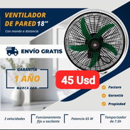 Ventilador de pared Eko 18" con mando a distancia, Garantía de 1 año, Entrega gratis para toda La Habana - Img 56056613