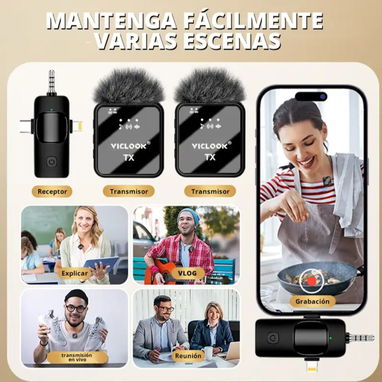 Kit nuevos micrófonos F11, inalámbricos, recargables d solapa más tiempo, alcance y más calidad de sonido - Img 104023948