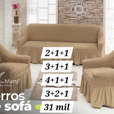 🔖Forros para muebles 2+1+1, 3+1+1, 4+1+1 y 3+2+1 - Img 122968216