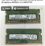 Ram ddr4 de 4gb a 2400mhz Samsung nuevas de laptop - Img 45760290