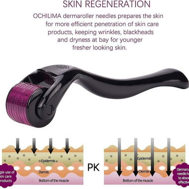 Dermaroller Titanium 540 Agujas 💎 Microneedling Facial ✨ Regeneración Piel, Antiarrugas, Poros, Cicatrices 🌿 - 5/7