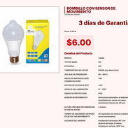 Bombillo con sensor de movimiento con soporte para voltajes 110V-220V VPT#-0051 - Img 55425104