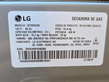 Secadora LG A Vapor (de Gas) - Img 64442816