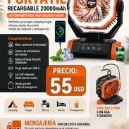 Ventiladores recargable y Powerbank de 70 mil mha - Img 55675421