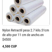 Nylon Retractil pesa 2.7 kilo.51 cm de alto por 11 cm de ancho en $4500 - Img 45615016