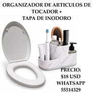 ORGANIZADOR DE ARTICULOS DE TOCADOR + TAPA DE INODORO, ENTREGA DE FACTURA. VARIEDAD DE ARTÍCULOS DEL HOGAR - Img 56558337