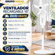 Ventilador de Pedestal Recargable 16" marca EKO 🔷 $80 - Img 58012045