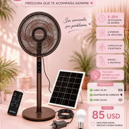 ‼️Súuper Oferta ‼️ 🌬️ Ventilador Recargable Sanumo con Panel Solar y Bombillo LED - Img 56006221
