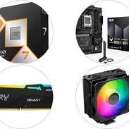 🔥 SELLADO 📢 KIT Gamer > AMD Ryzen 7 9800X3D + Asus TUF Gaming B850-E + Kingston Fury Beast RGB 32GB + Cooler Master - Img 57667842
