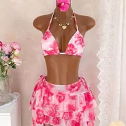 Bikini de 3 piezas con pareo - Img 56605302