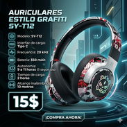 🎧 AUDÍFONOS | AURICULARES BLUETOOTH SY-T12 ESTILO GRAFITI 🎧 - Img 55137239