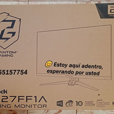 🖥️ 🎮Monitor ASRock PG27FF1A Phantom de 27" ▌Perfecto para gaming y trabajo ▌180Hz ▌1ms de tiempo de respuesta (TVR) - Img 99181100