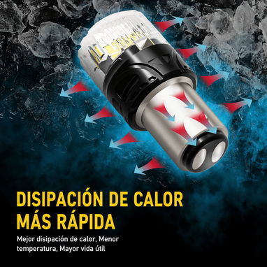 Bombillo LED AUXITO 1157 Doble Filamento P21/5W BAY15D 6500K Blanco (2 Unidades) - 8/9